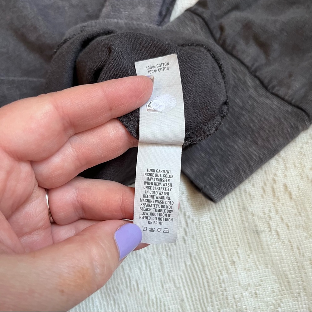 Aerie distressed Happy smiley crop long sleeve tee - Picture 6 of 9